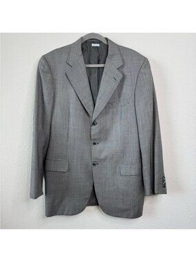Brioni Nomentano Gray Plaid Sport Coat 42R Wool Silk Italy Luxury Blazer
